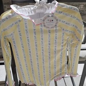 New EdgeHill collection Yellow Striped Long Sleeve swim